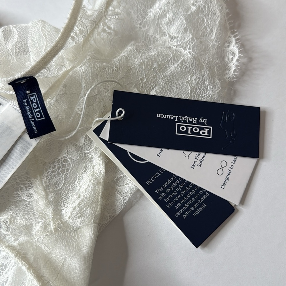 Polo Ralph Lauren Heritage Lace Tanga Panties Ecru XL - Picture 7 of 10
